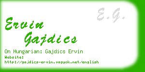 ervin gajdics business card